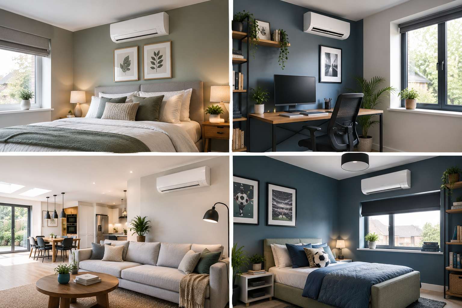 Multi-split AC installation in A Fernbrook home